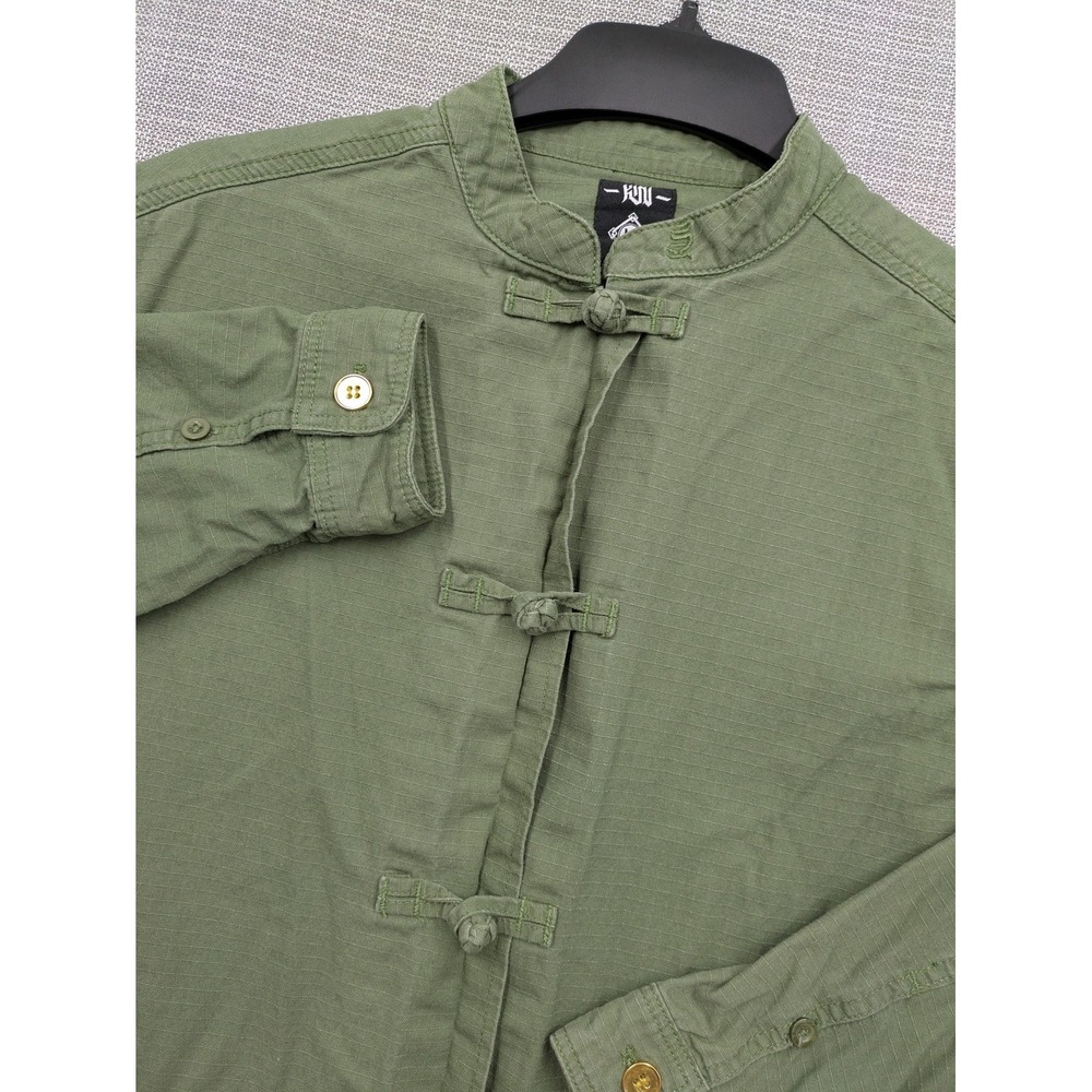 Kinjaz KIN Jacket Mens M Green Military Utility Frog Closure Cotton Streetwear